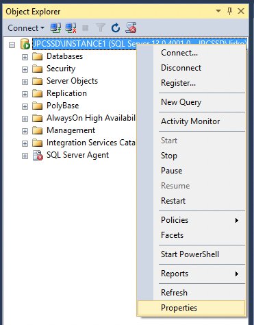 Eigenschaften des SQL Servers